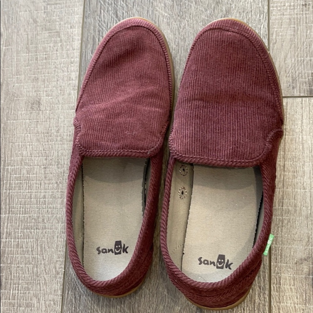 Sanuk Pair O Dice Corduroy Women's Shoes Size 7